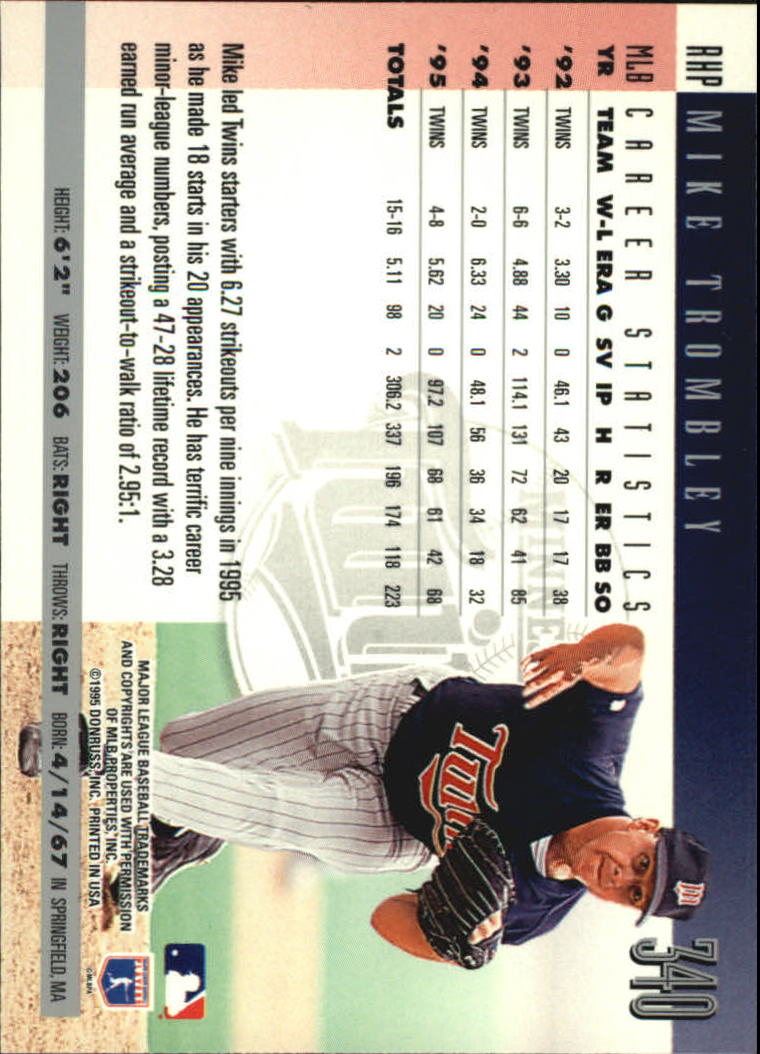 1996 Donruss Baseball Card Pick 302-549 - Picture 73 of 481