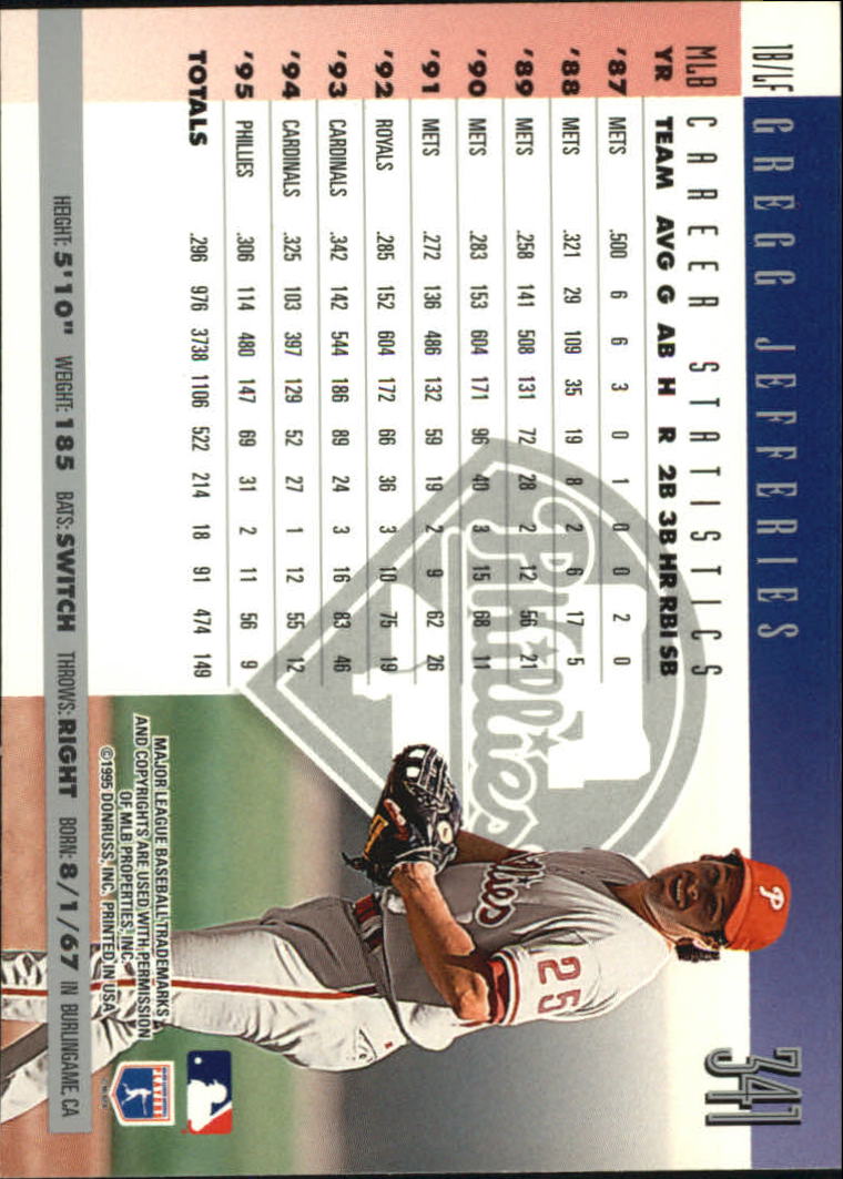 1996 Donruss Baseball Card Pick 302-549 - Picture 75 of 481