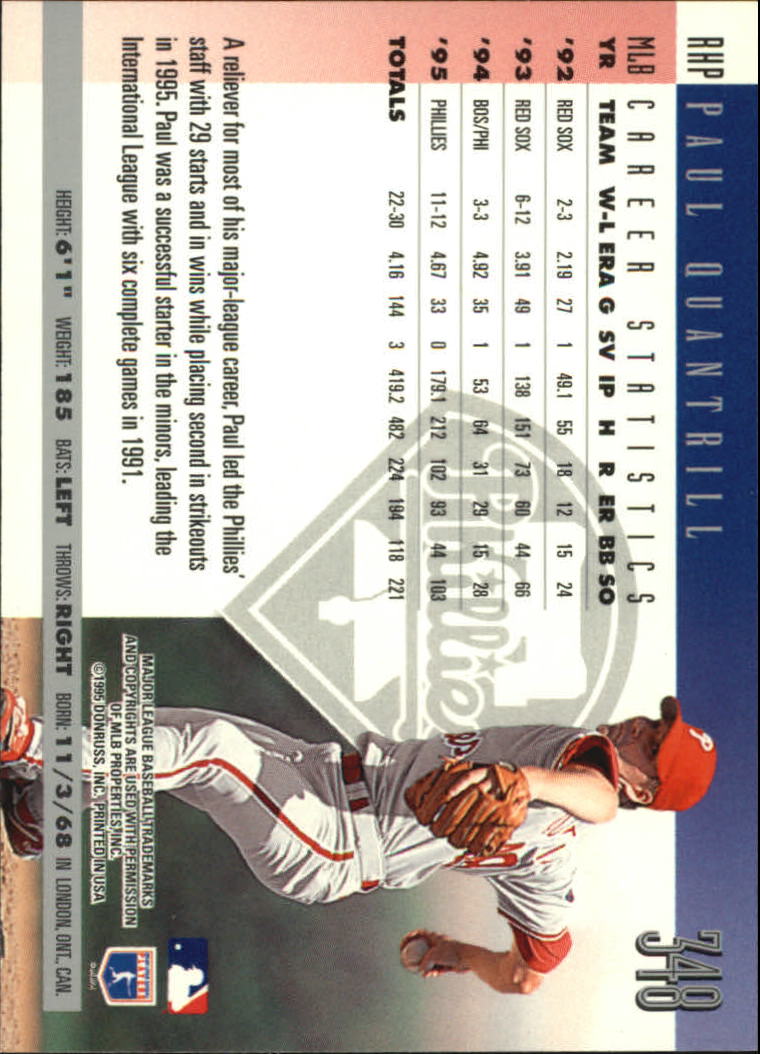 1996 Donruss Baseball Card Pick 302-549 - Picture 89 of 481