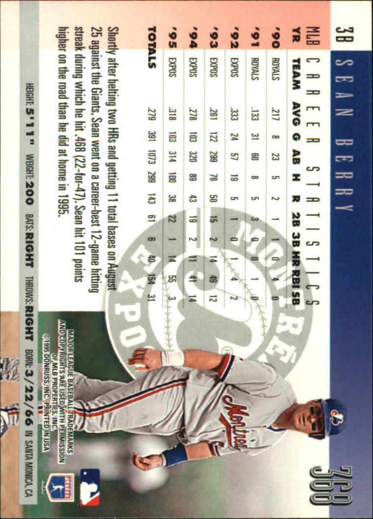 1996 Donruss Baseball Card Pick 302-549 - Picture 129 of 481