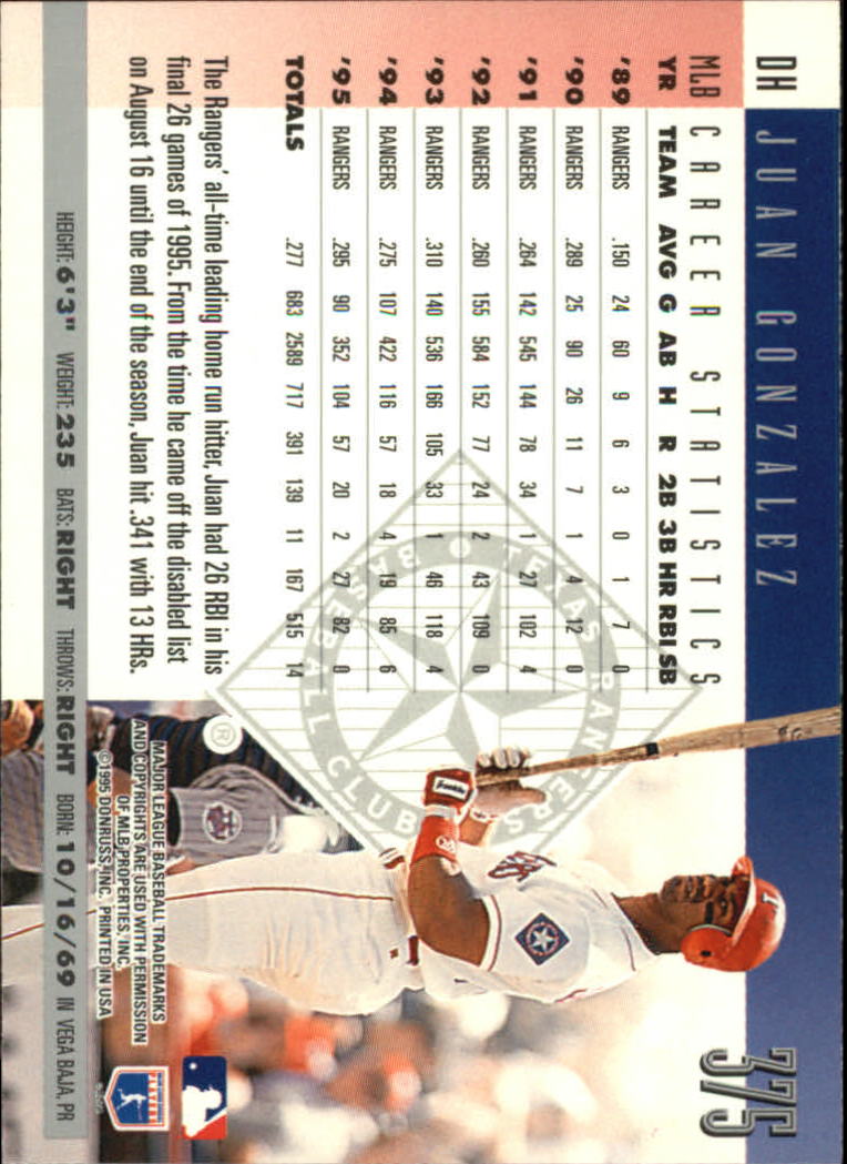 1996 Donruss Baseball Card Pick 302-549 - Picture 143 of 481