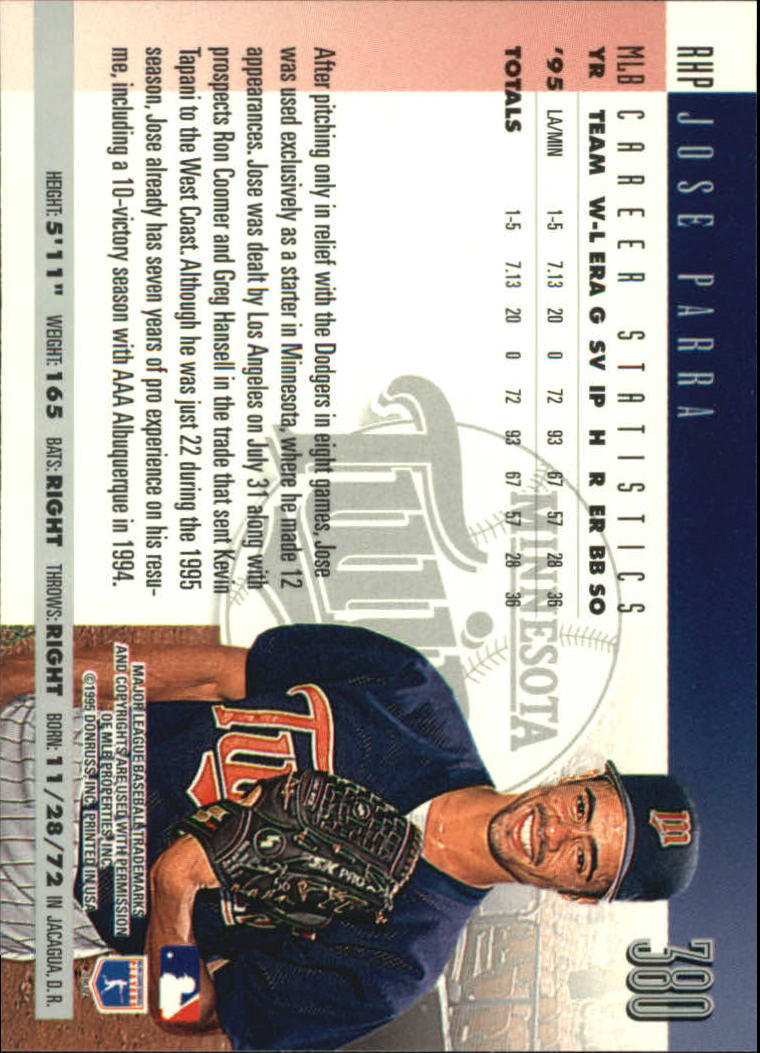 1996 Donruss Baseball Card Pick 302-549 - Picture 153 of 481