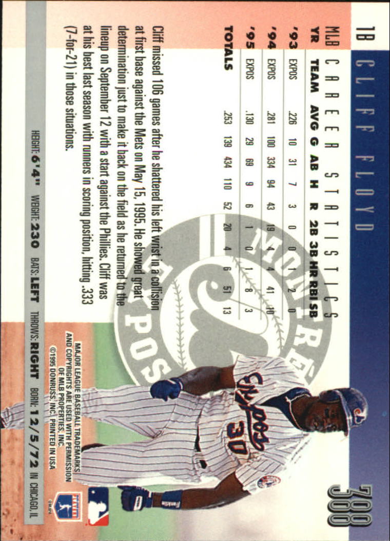1996 Donruss Baseball Card Pick 302-549 - Picture 169 of 481