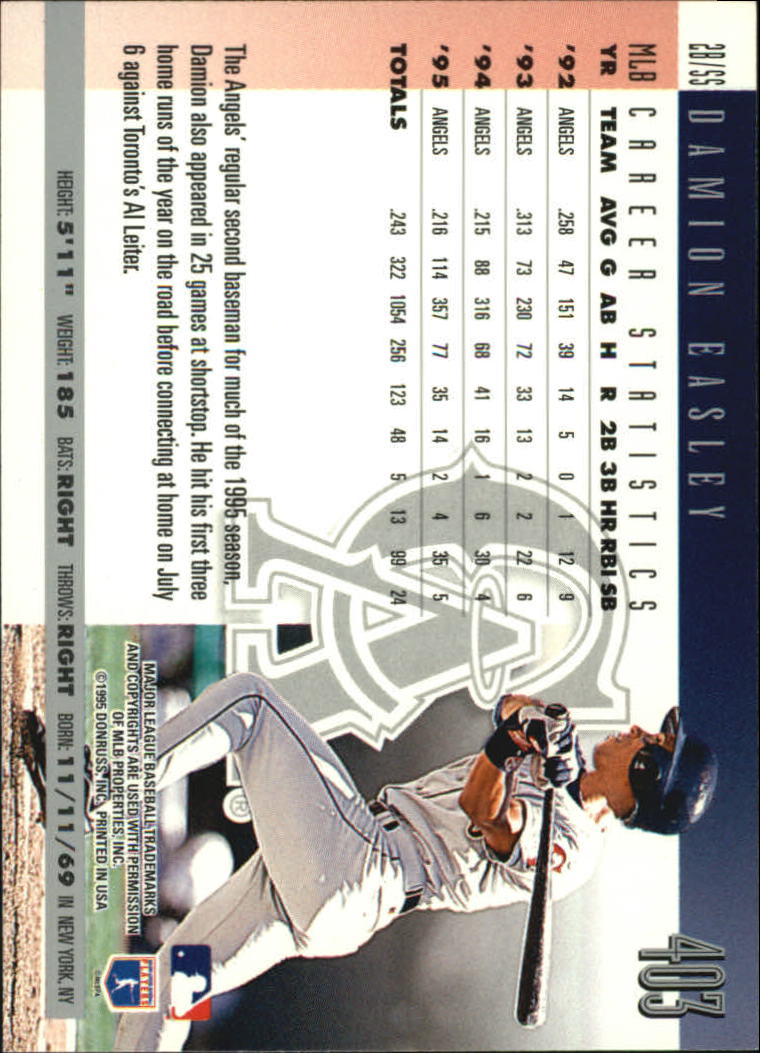 1996 Donruss Baseball Card Pick 302-549 - Picture 199 of 481