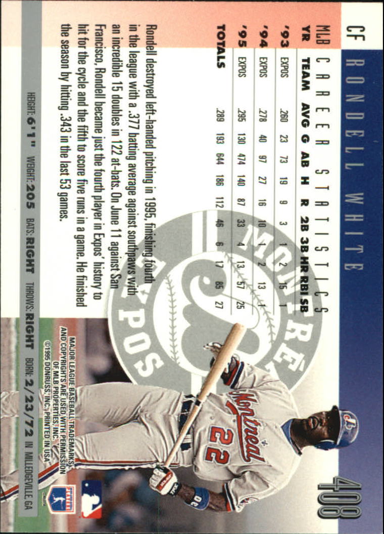 1996 Donruss Baseball Card Pick 302-549 - Picture 209 of 481