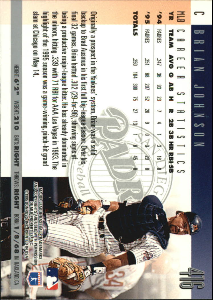 1996 Donruss Baseball Card Pick 302-549 - Picture 225 of 481