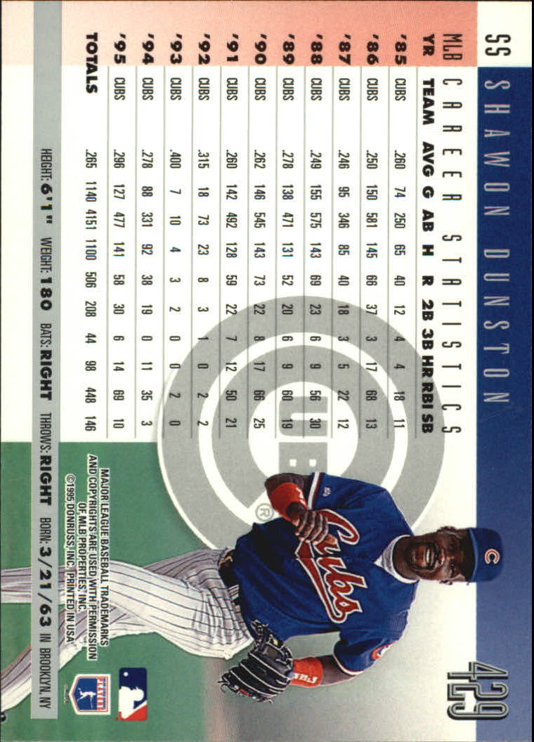 1996 Donruss Baseball Card Pick 302-549 - Picture 249 of 481