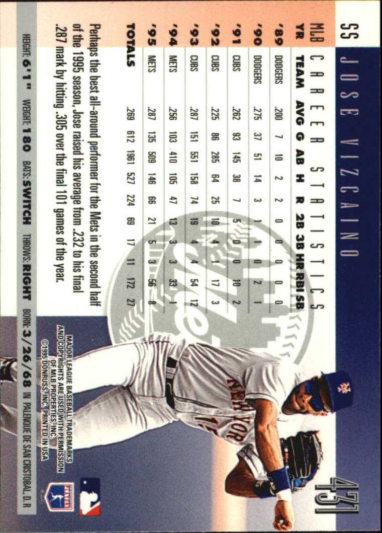 1996 Donruss Baseball Card Pick 302-549 - Picture 253 of 481