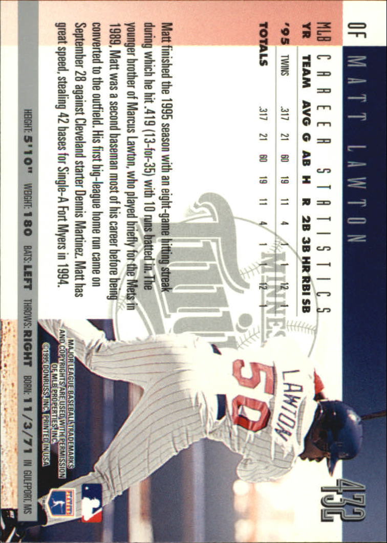 1996 Donruss Baseball Card Pick 302-549 - Picture 255 of 481