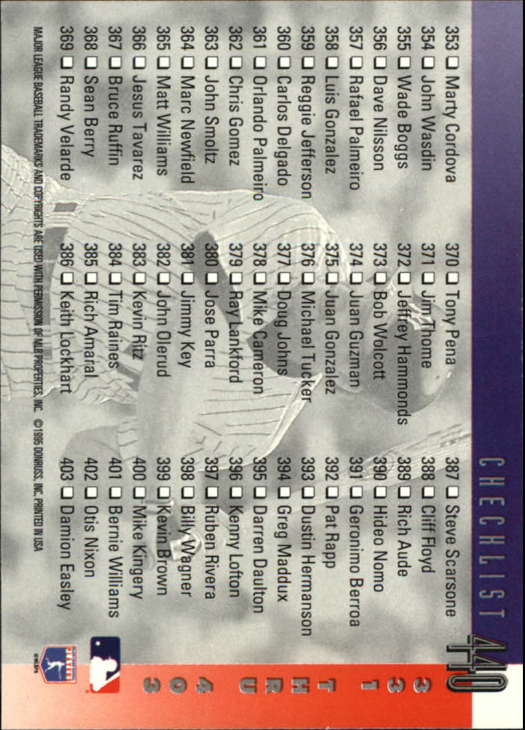 1996 Donruss Baseball Card Pick 302-549 - Picture 271 of 481