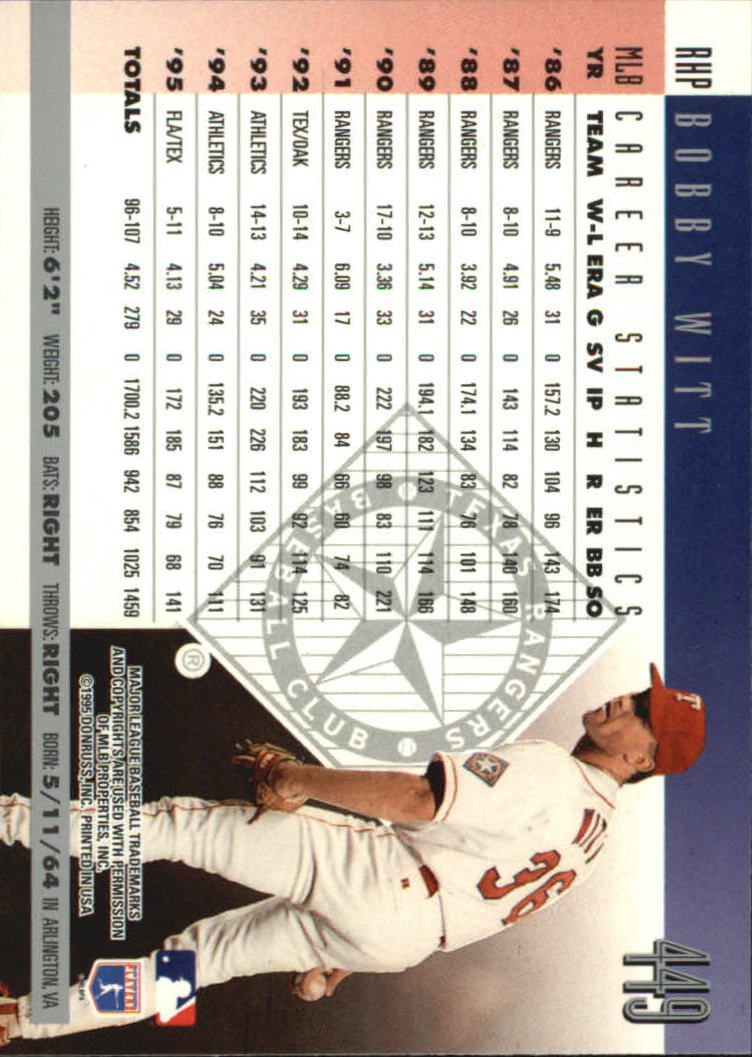 1996 Donruss Baseball Card Pick 302-549 - Picture 289 of 481
