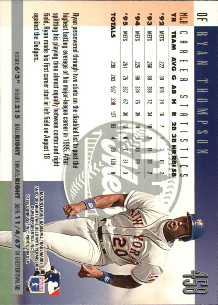 1996 Donruss Baseball Card Pick 302-549 - Picture 307 of 481