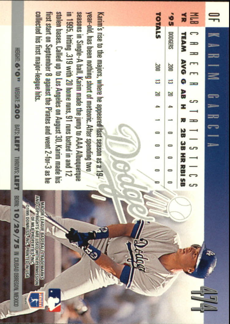 1996 Donruss Baseball Card Pick 302-549 - Picture 337 of 481
