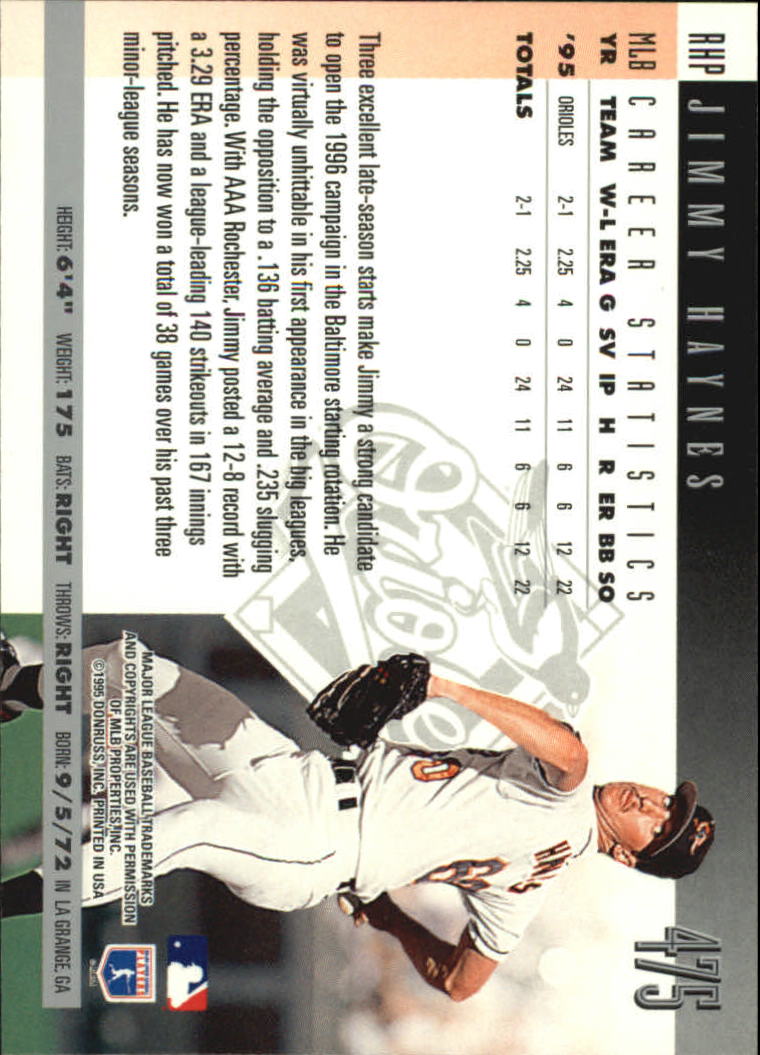 1996 Donruss Baseball Card Pick 302-549 - Picture 339 of 481