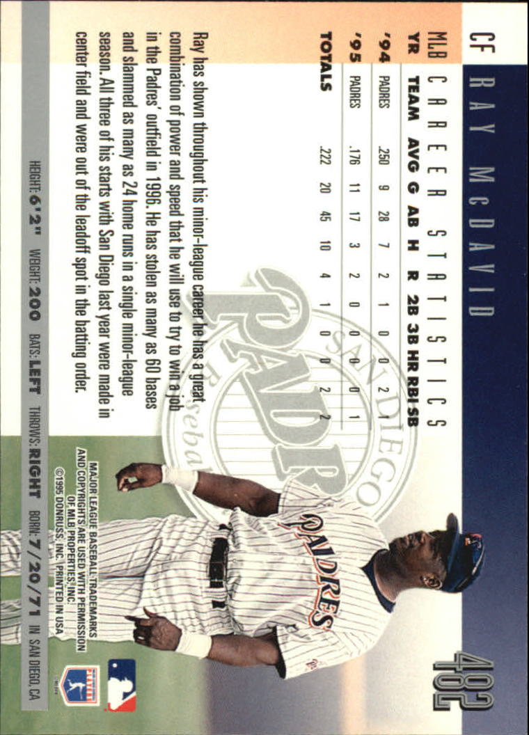 1996 Donruss Baseball Card Pick 302-549 - Picture 353 of 481