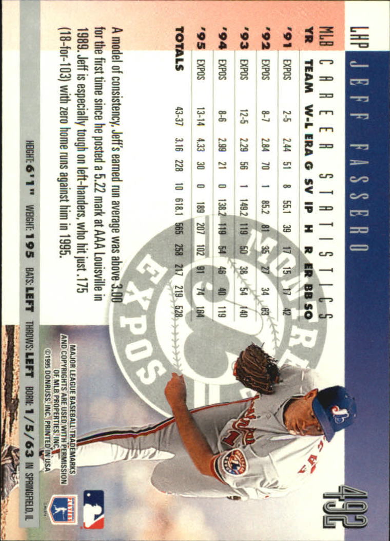 1996 Donruss Baseball Card Pick 302-549 - Picture 371 of 481