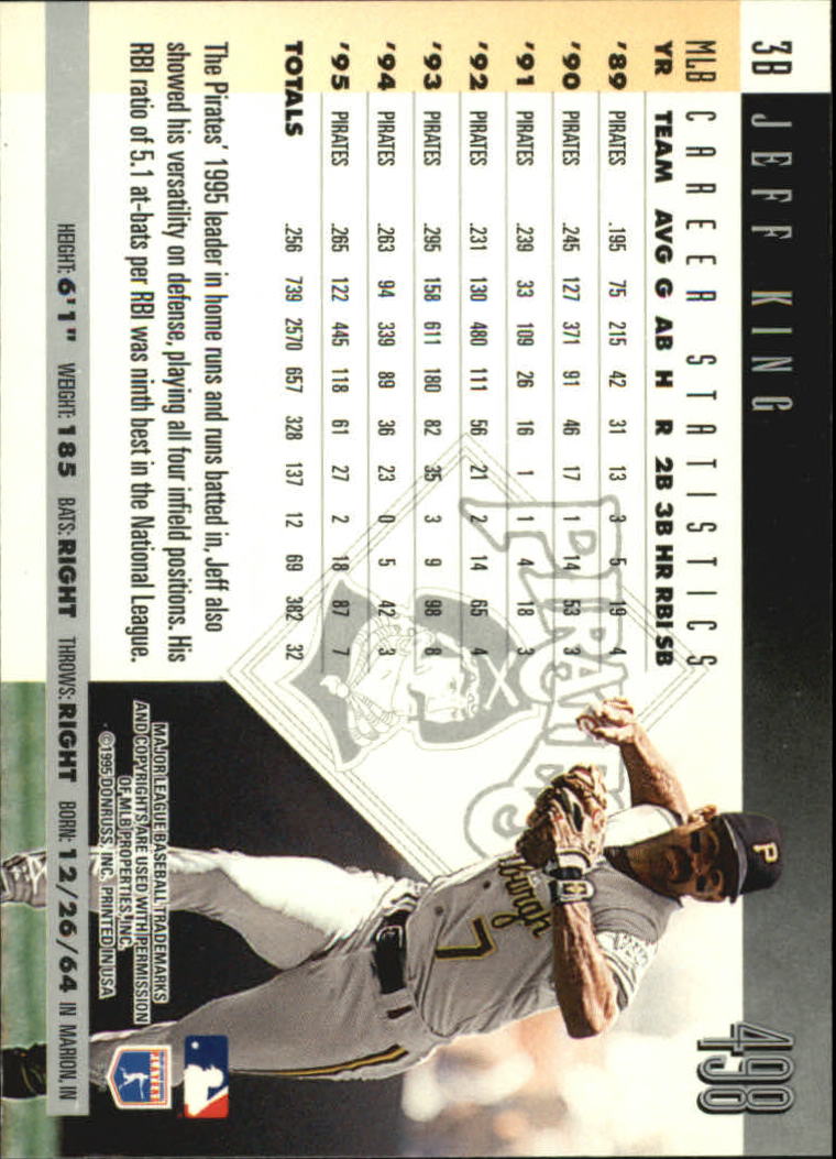 1996 Donruss Baseball Card Pick 302-549 - Picture 383 of 481