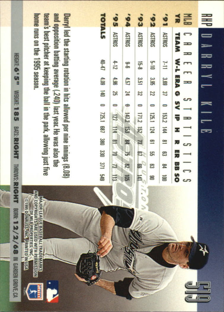 1996 Donruss Baseball Card Pick 302-549 - Picture 425 of 481