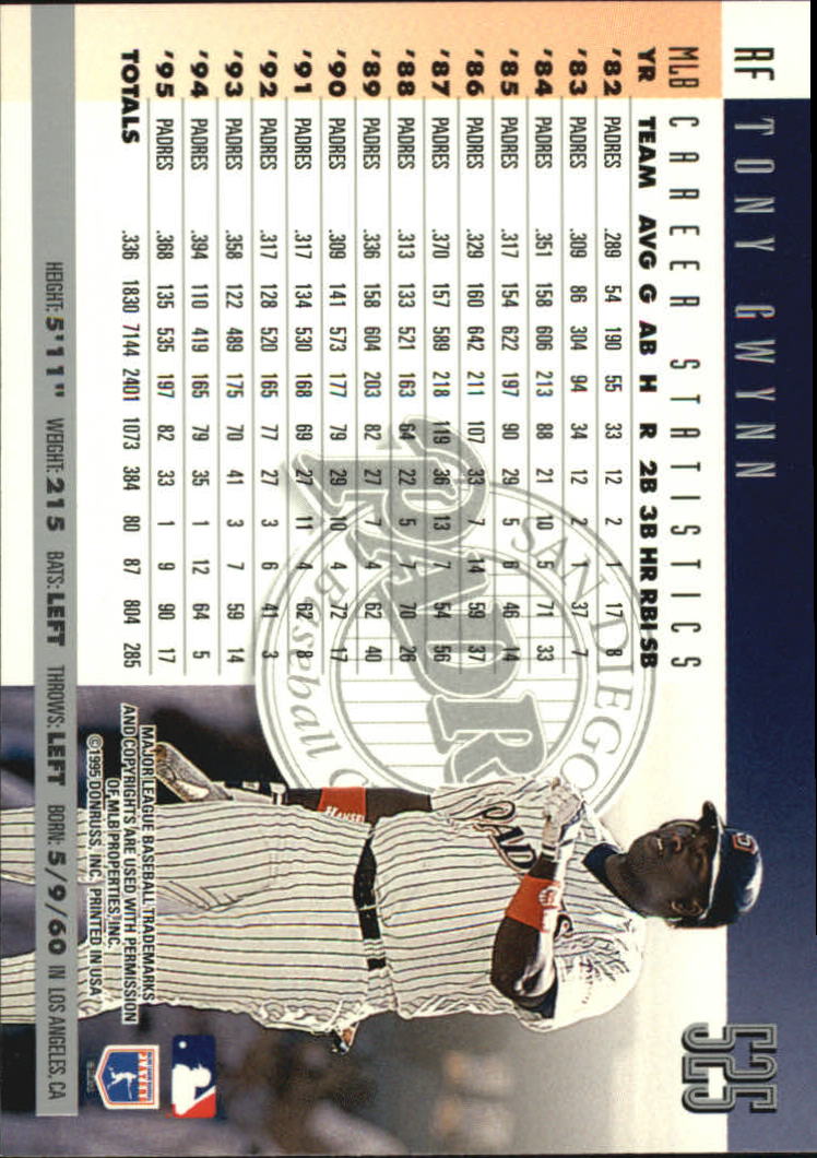 1996 Donruss Baseball "Main Set" Base Cards #251 to #550 - Picture 301 of 315