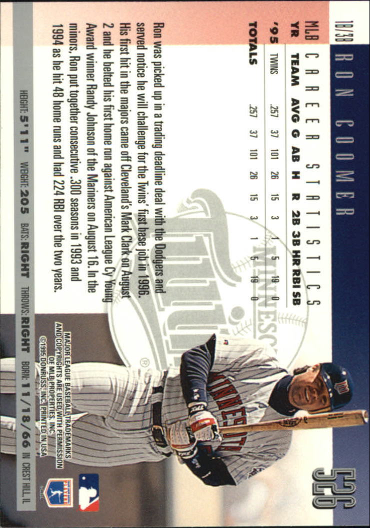 1996 Donruss Baseball Card Pick 302-549 - Picture 437 of 481