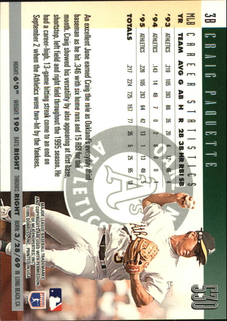 1996 Donruss Baseball Card Pick 302-549 - Picture 445 of 481