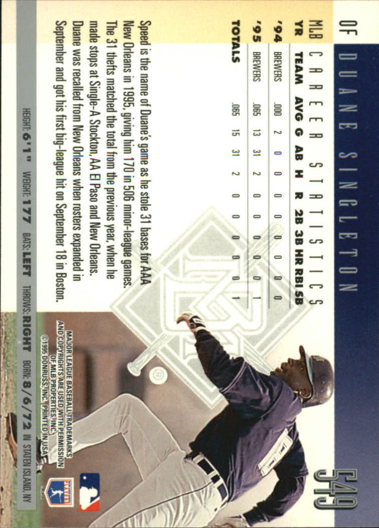 1996 Donruss Baseball Card Pick 302-549 - Picture 481 of 481