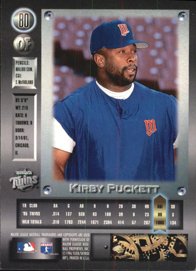 1996 Metal Universe Baseball "Platinum" Parallel Cards - Picture 41 of 95
