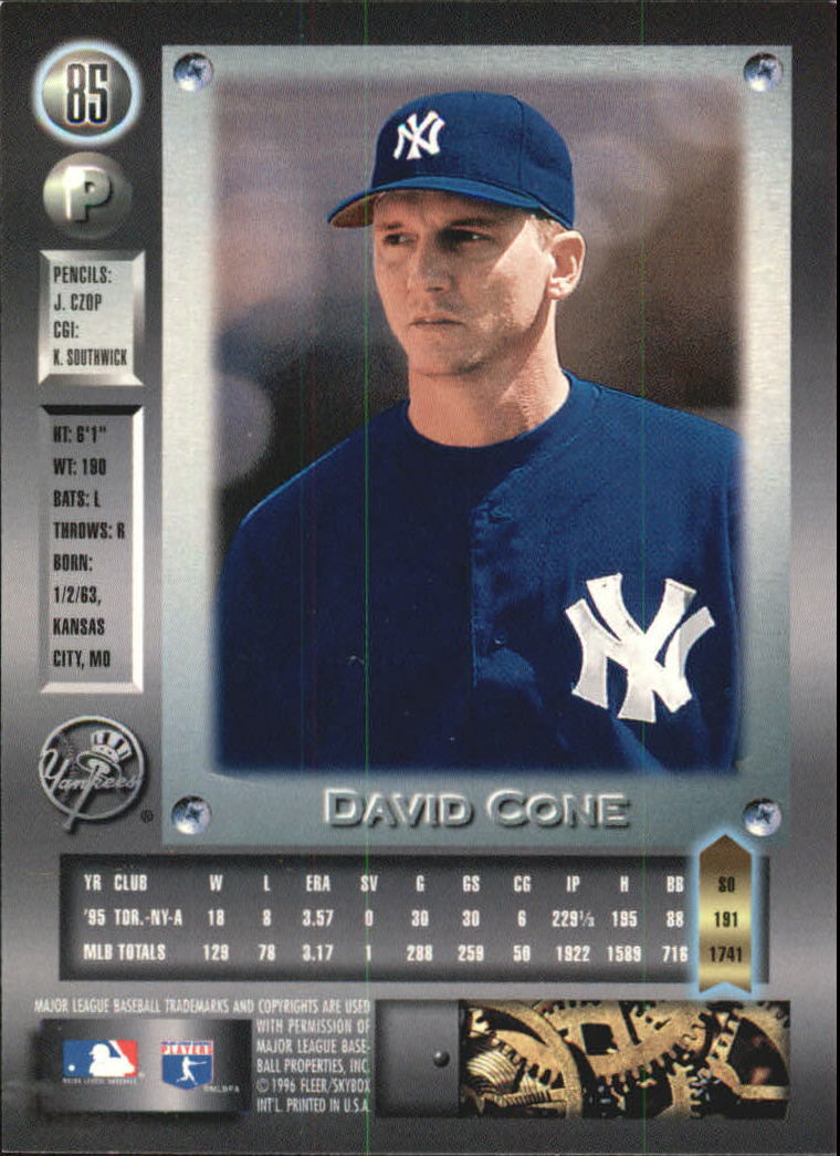 1996 Metal Universe Baseball "Platinum" Parallel Cards - Picture 43 of 95