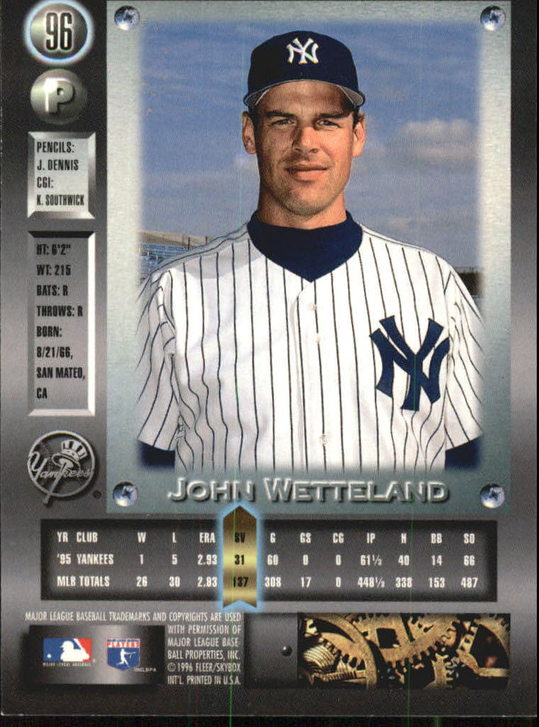 1996 Metal Universe Baseball "Platinum" Parallel Cards - Picture 45 of 95
