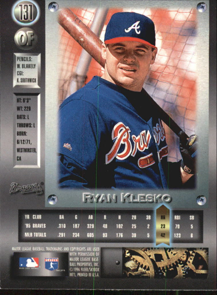 1996 Metal Universe Baseball "Platinum" Parallel Cards - Picture 59 of 95