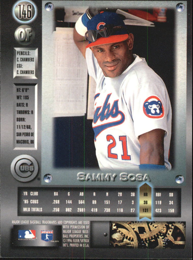 1996 Metal Universe Baseball "Platinum" Parallel Cards - Picture 63 of 95