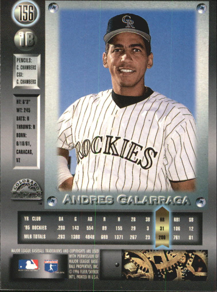 1996 Metal Universe Baseball "Platinum" Parallel Cards - Picture 69 of 95