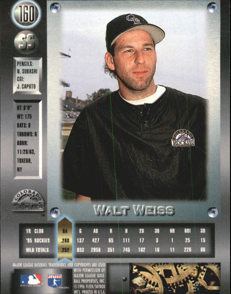 1996 Metal Universe Baseball "Platinum" Parallel Cards - Picture 71 of 95