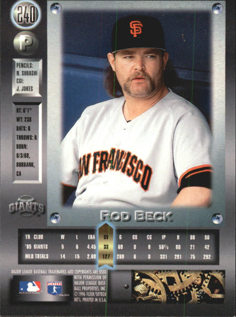 1996 Metal Universe Baseball "Platinum" Parallel Cards - Picture 91 of 95