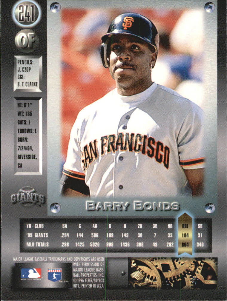 1996 Metal Universe Baseball "Platinum" Parallel Cards - Picture 93 of 95