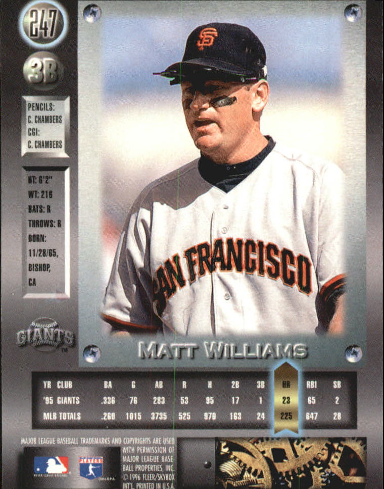 1996 Metal Universe Baseball "Platinum" Parallel Cards - Picture 95 of 95