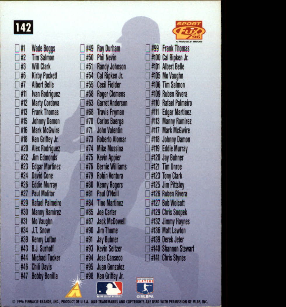 1996 Sportflix Baseball Card Pick - Picture 276 of 278