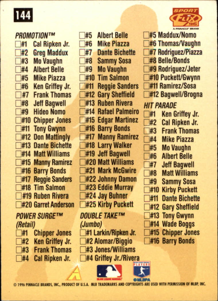 1996 Sportflix Baseball Card Pick - Picture 278 of 278