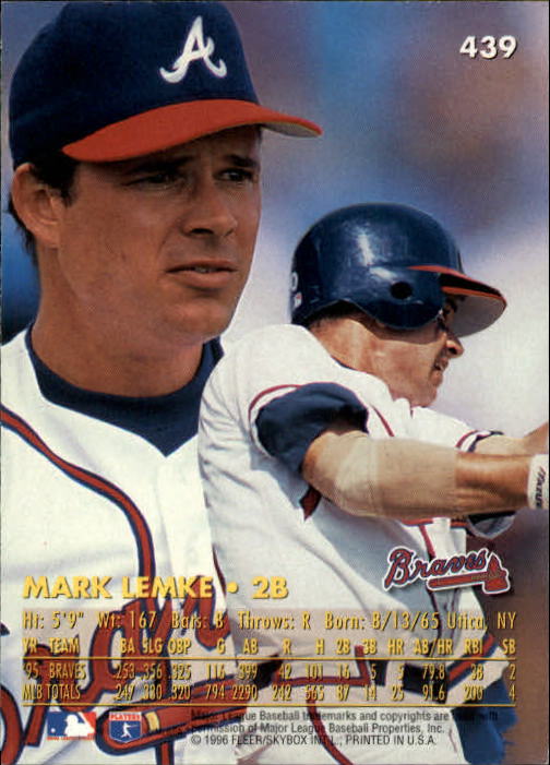 1996 Ultra (Fleer) Baseball "Main Set" Cards #401 to #600 - Picture 77 of 389