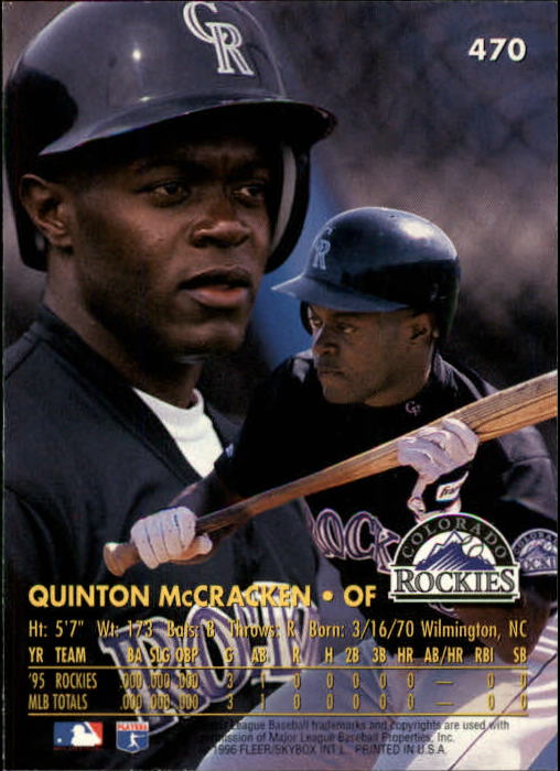 1996 Ultra (Fleer) Baseball "Main Set" Cards #401 to #600 - Picture 137 of 389