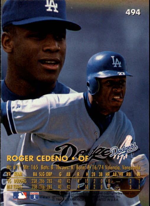1996 Ultra (Fleer) Baseball "Main Set" Cards #401 to #600 - Picture 185 of 389