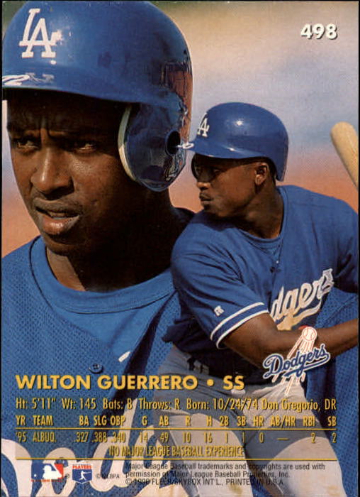 1996 Ultra (Fleer) Baseball "Main Set" Cards #401 to #600 - Picture 193 of 389