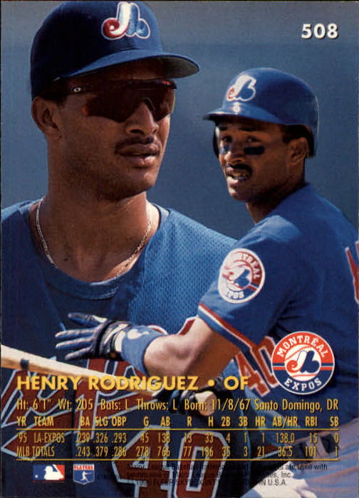 1996 Ultra (Fleer) Baseball "Main Set" Cards #401 to #600 - Picture 213 of 389