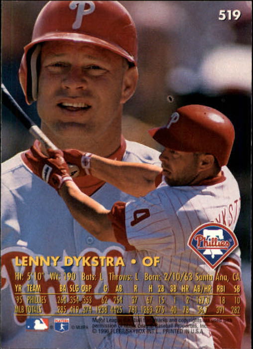 1996 Ultra (Fleer) Baseball "Main Set" Cards #401 to #600 - Picture 235 of 389