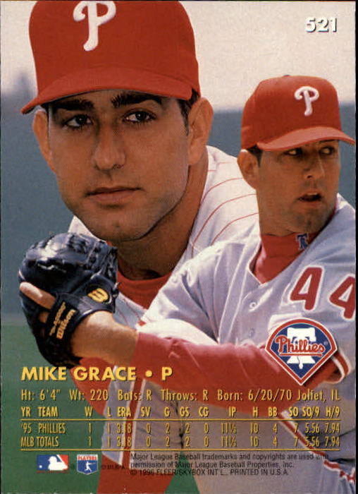 1996 Ultra (Fleer) Baseball "Main Set" Cards #401 to #600 - Picture 239 of 389