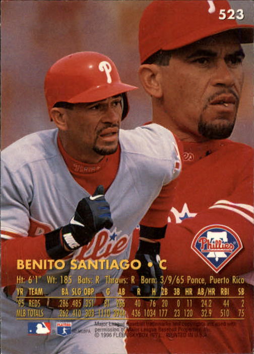 1996 Ultra (Fleer) Baseball "Main Set" Cards #401 to #600 - Picture 243 of 389