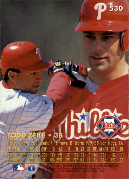 1996 Ultra (Fleer) Baseball "Main Set" Cards #401 to #600 - Picture 257 of 389