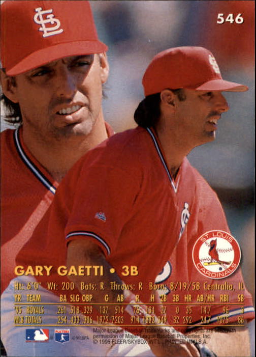 1996 Ultra (Fleer) Baseball "Main Set" Cards #401 to #600 - Picture 283 of 389