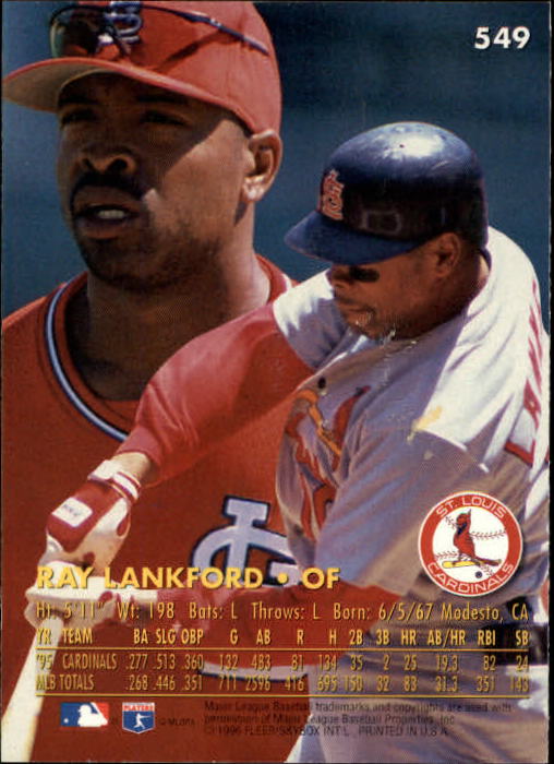 1996 Ultra (Fleer) Baseball "Main Set" Cards #401 to #600 - Picture 289 of 389