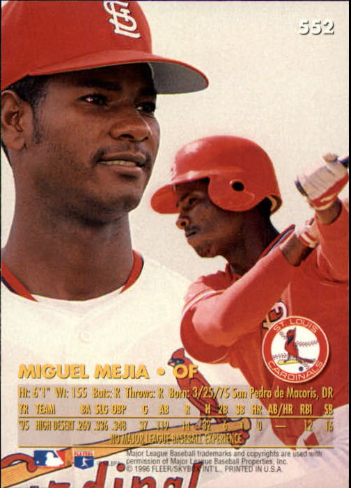 1996 Ultra (Fleer) Baseball "Main Set" Cards #401 to #600 - Picture 295 of 389